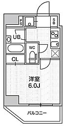 コンシェリア新橋 1Kの間取図画像