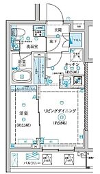 ベルシード王子神谷 3階1LDKの間取り