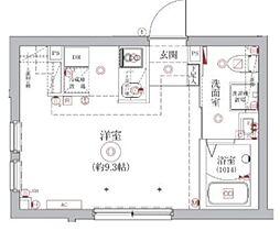 ベルシードステアー東陽町 1階ワンルームの間取り