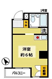 グランマーレ早稲田 ワンルームの間取図画像
