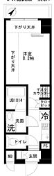 スカイコートヒルズ北新宿 1Kの間取図画像