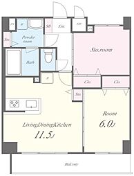京成本線 堀切菖蒲園駅 徒歩7分の賃貸マンション 6階1SLDKの間取り