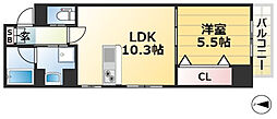 ウイングコート小松 1LDKの間取図画像