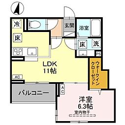 Noble villa東大成 1LDKの間取図画像