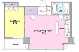 フォレストタウン参宮橋 10階1LDKの間取り