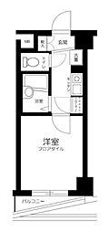 プレール代々木公園 1Kの間取図画像