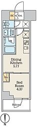 CREATIF本所吾妻橋 1DKの間取図画像