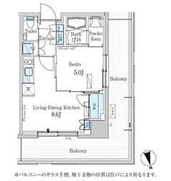 パークアクシス柏の葉 1LDKの間取図画像
