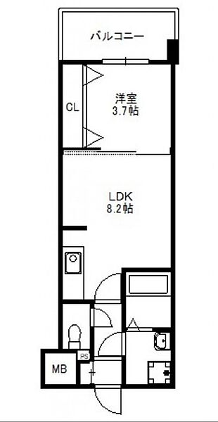 モダンパラッツオ天神北II 902｜福岡県福岡市博多区神屋町(賃貸マンション1LDK・9階・30.08㎡)の写真 その2