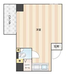 アイビー新大塚 2階ワンルームの間取り