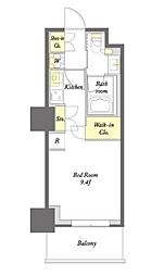 プライムメゾン板橋 2階ワンルームの間取り