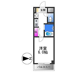 M.SUNRISE 1Kの間取図画像