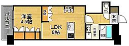 サンロージュ薬院駅前 1LDKの間取図画像
