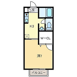 ル・シャトー雅 1Kの間取図画像