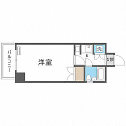 エステート・モア六本松 1Kの間取図画像