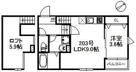 スピカ 203 ｜ 福岡県久留米市津福本町180-1（賃貸アパート1LDK・2階・33.10㎡） その2