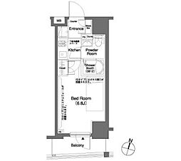 ParkCube笹塚 1Kの間取図画像