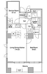 コンフォリア東池袋WEST 11階1SLDKの間取り