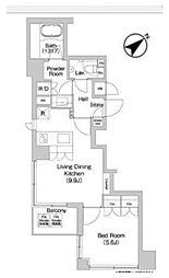 コンフォリア日本橋人形町ノース 1LDKの間取図画像