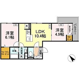 間取図画像 2LDK