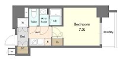 S-RESIDENCE戸田公園 1Kの間取図画像