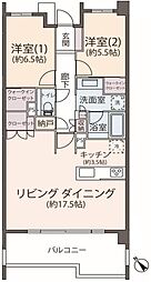 リーフィアレジデンス栗平 2LDKの間取図画像