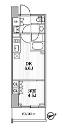 nido蔵前レジデンス 1DKの間取図画像