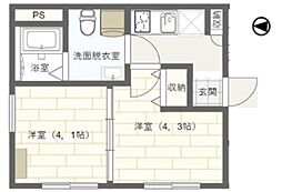 アーバンステージ菊川 2Kの間取図画像