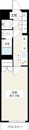 パレステュディオときわ台 1Kの間取図画像