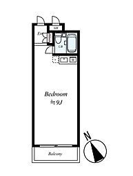 グランドコート駒込 ワンルームの間取図画像