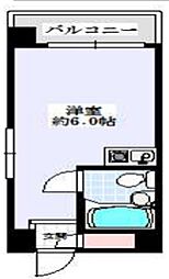 宮島ビル 3階ワンルームの間取り