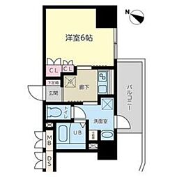 神戸高速東西線 花隈駅 徒歩3分の賃貸マンション 2階1Kの間取り