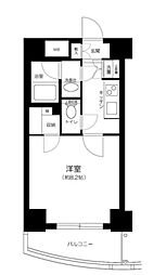 コンシェリア駒込 1Kの間取図画像
