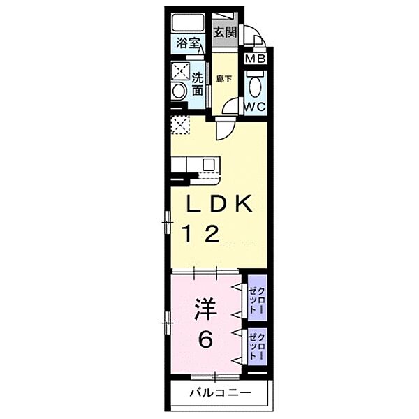 大阪府泉大津市曽根町１丁目(賃貸アパート1LDK・2階・45.20㎡)の写真 その2