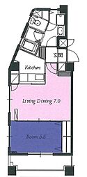 マルシェ 1DKの間取図画像