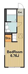 ラトゥール橋本 ワンルームの間取図画像