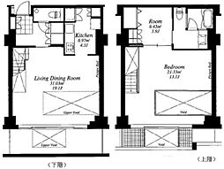フレンシア外苑西 1階1SLDKの間取り