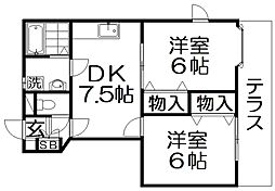 間取図画像 2LDK