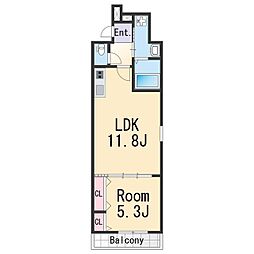 フジパレス和歌山木広サウス 1階1LDKの間取り