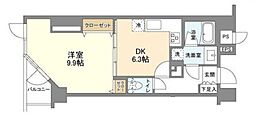 リエトコート四谷 1DKの間取図画像