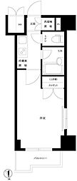 ルーブル南麻布 1Kの間取図画像