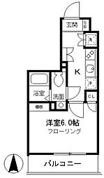 JR山手線 鶯谷駅 徒歩7分の賃貸マンション 2階1Kの間取り