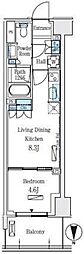 ロイヤルパークス赤羽サウス 1LDKの間取図画像