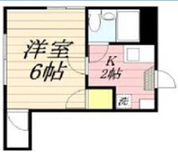 GlobalHeightsAkamon 1Kの間取図画像