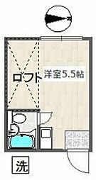 ハウス馬事公苑 ワンルームの間取図画像