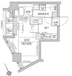 ティモーネ押上イースト 1Kの間取図画像