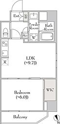 ルミークアン北上野 1LDKの間取図画像