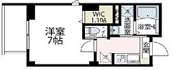 ラ・グラシューズ 1Kの間取図画像