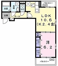 ローゼンハイム3 1LDKの間取図画像