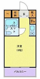 ソフィア西久保 2階1Kの間取り